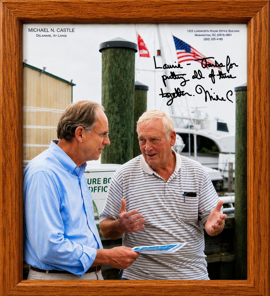 Frank Draper at an event with then-governor Mike Castle