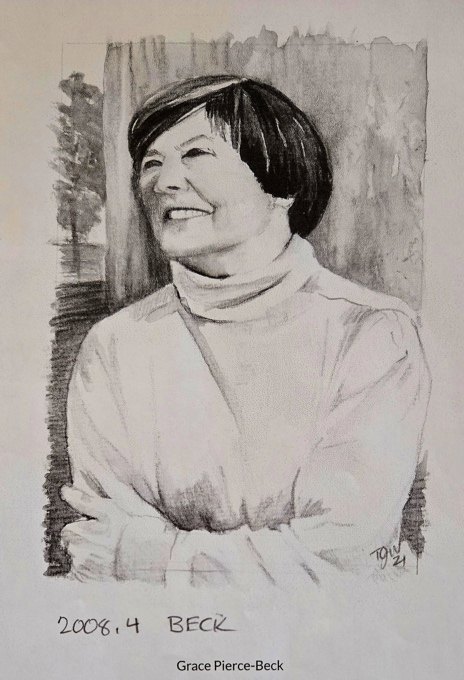 Portrait sketch of Grace Pierce-Beck